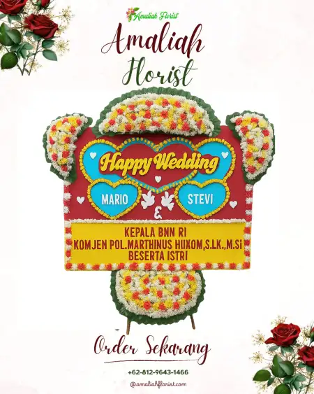 Papan Bunga Pernikahan Karang Serang